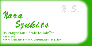 nora szukits business card